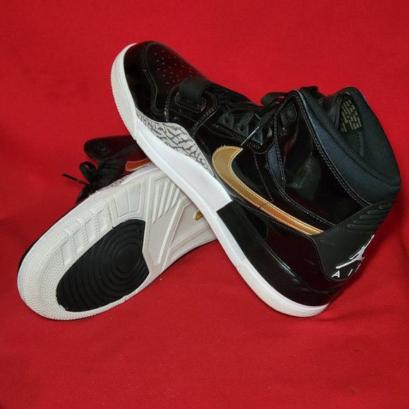 Nike Air Jordan Legacy 312 Patent Leather Black Gold AV3922-007 Men Size 13 main image 10
